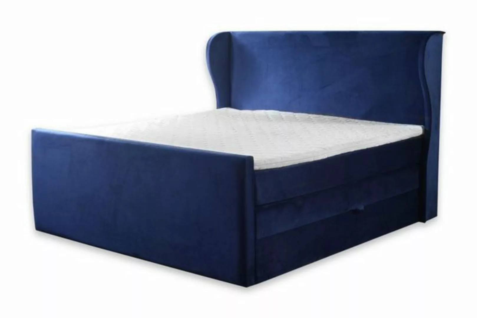 JVmoebel Bett Bett Doppelbett Schlafzimmer Samt Polster Betten Möbel Polste günstig online kaufen