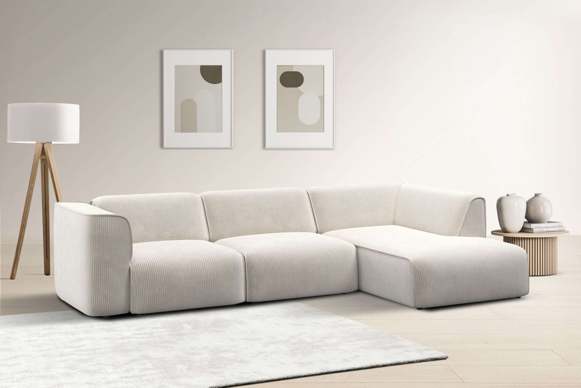 RAUM.ID Ecksofa »Merid L-Form, jederzeit durch Module erweiterbar, B/T/H: 2 günstig online kaufen