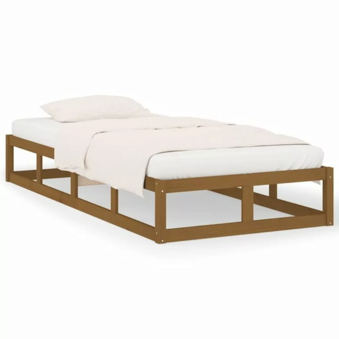vidaXL Bett Massivholzbett Honigbraun 90x190 cm günstig online kaufen