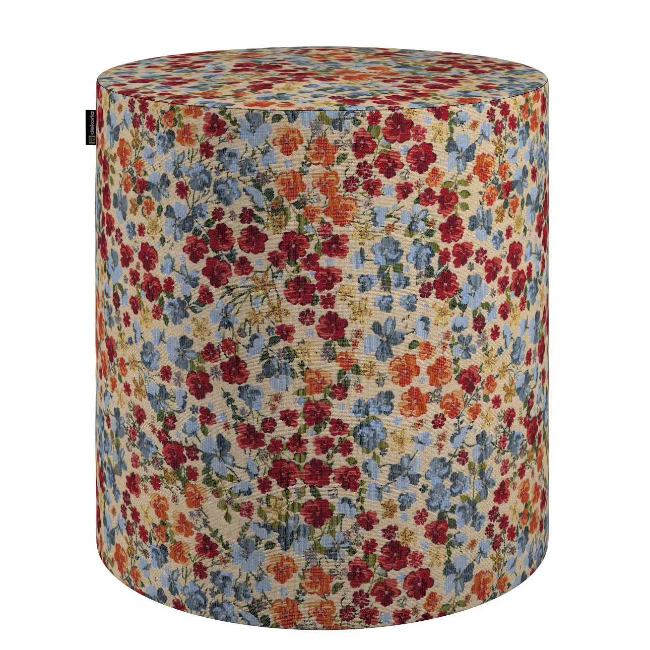 Pouf Barrel, rot- blau, ø40 cm x 40 cm, Intenso Premium (144-30) günstig online kaufen