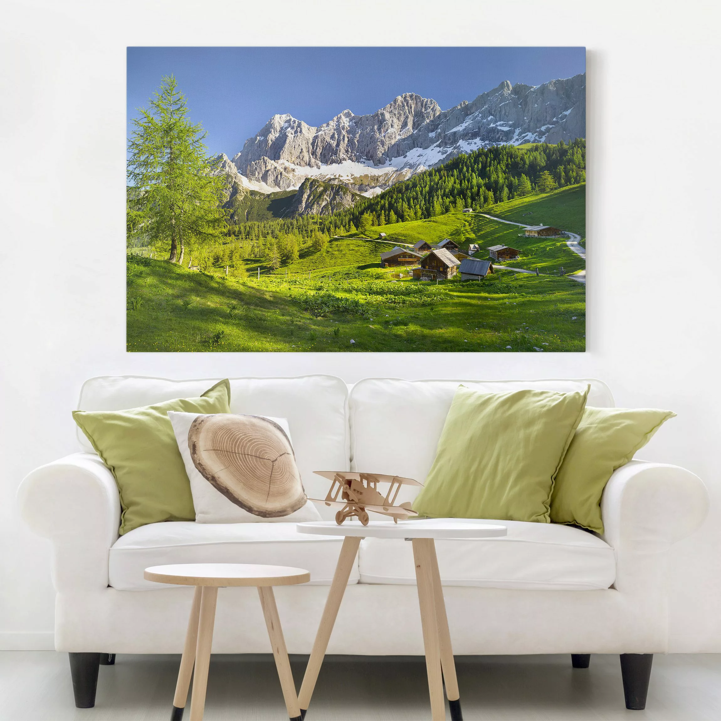 Leinwandbild Berg - Querformat Steiermark Almwiese günstig online kaufen