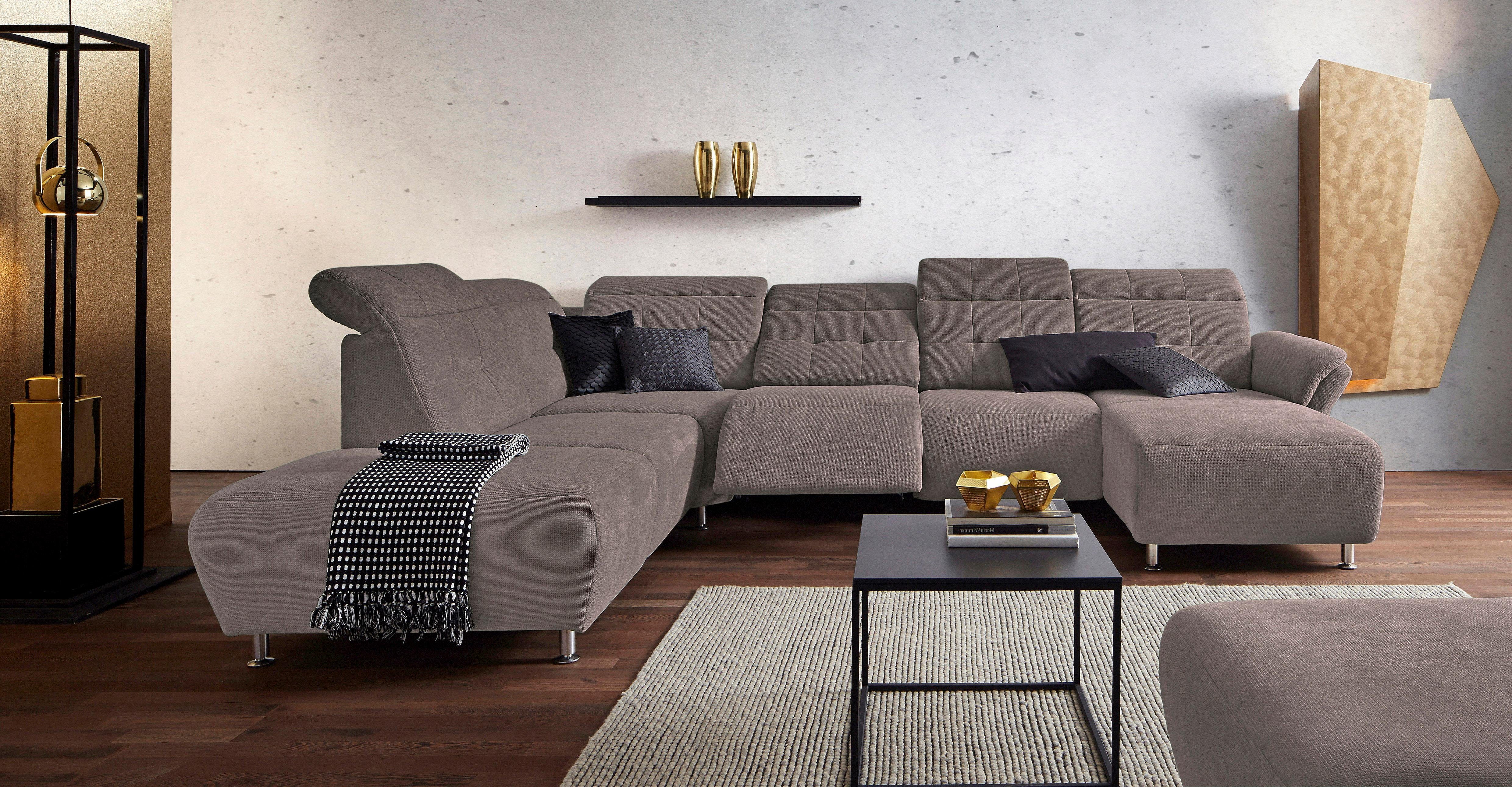 Places of Style Wohnlandschaft "Manhattan U-Form", 2 Sitze mit elektrischer günstig online kaufen