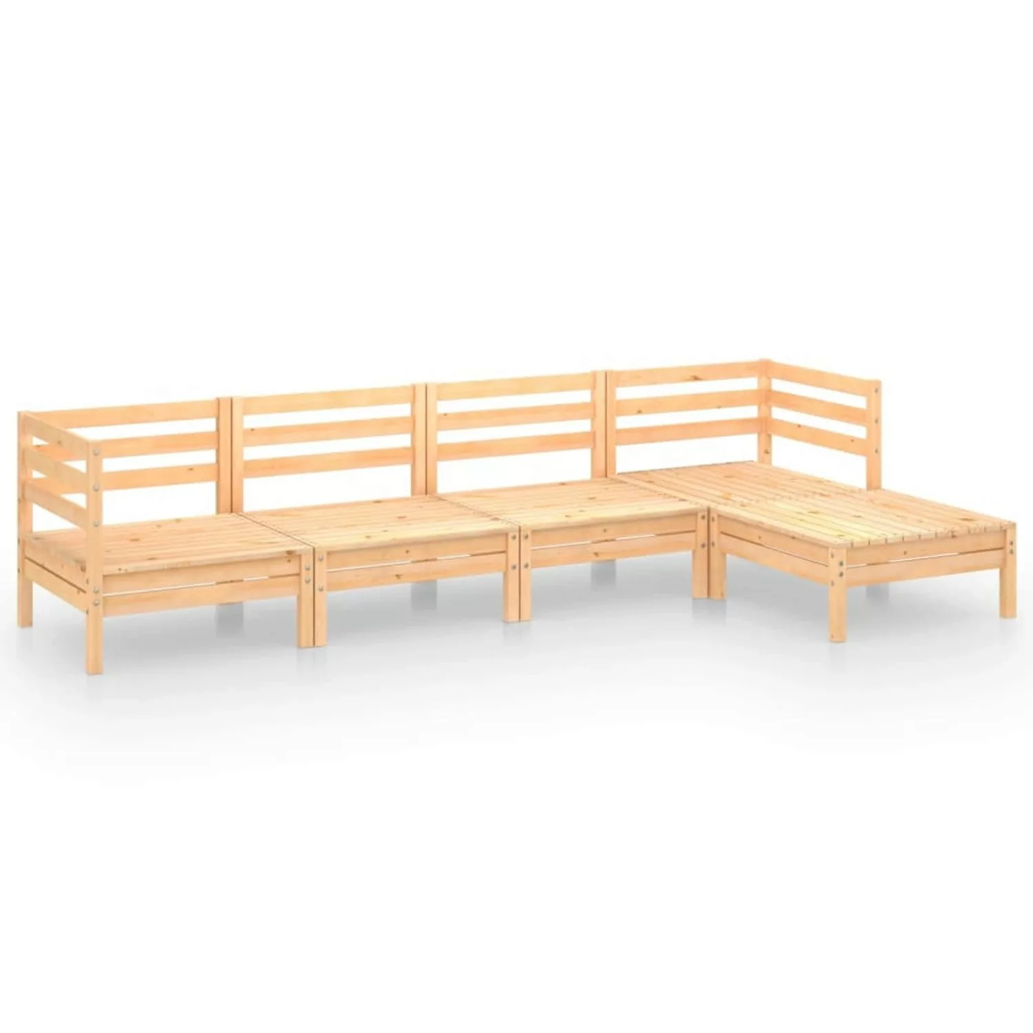 5-tlg. Garten-lounge-set Massivholz Kiefer günstig online kaufen