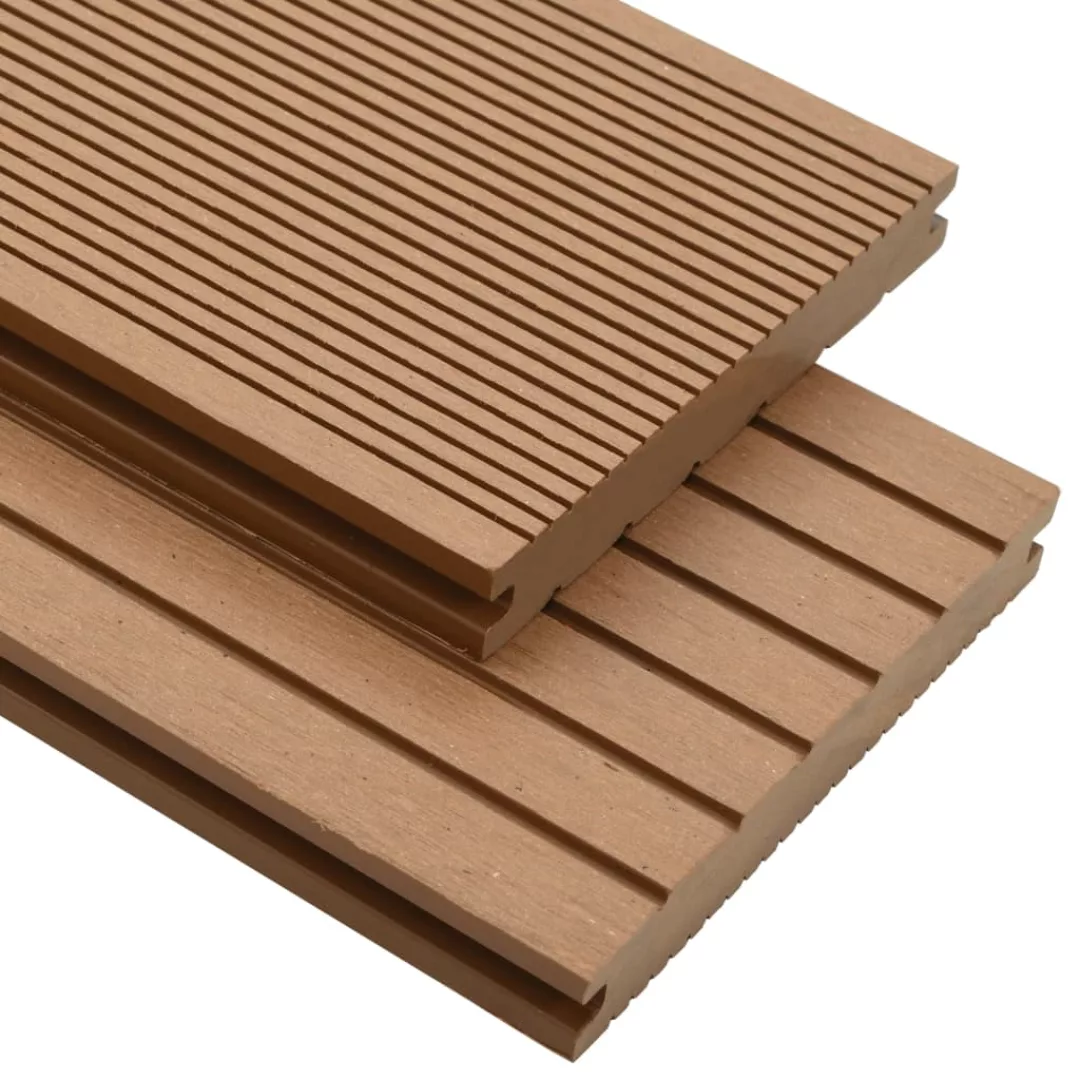 Wpc Massive Terrassendielen Mit Zubehör 10 M² 4 M Teak günstig online kaufen