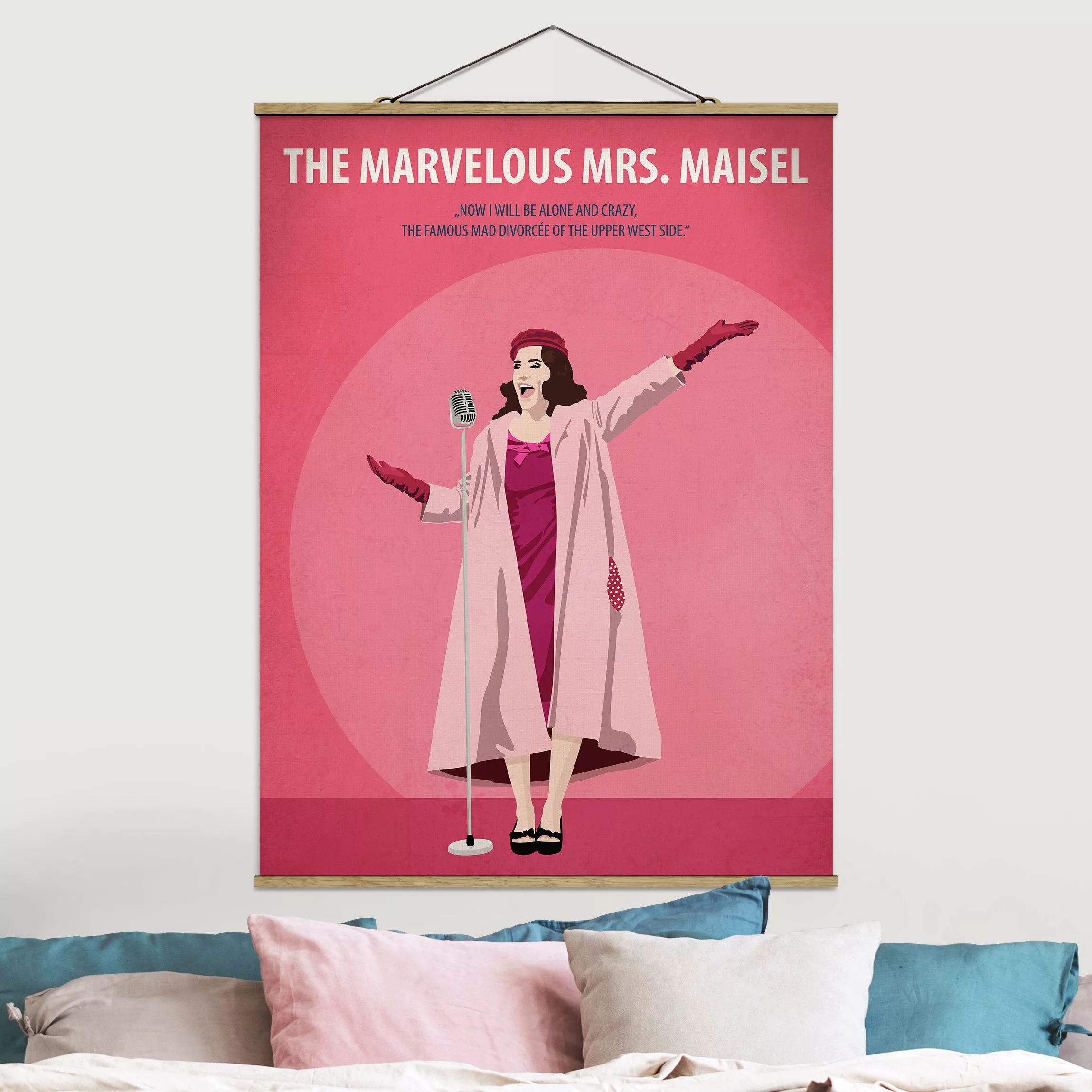 Stoffbild Portrait mit Posterleisten - Hochformat Filmposter The Marvelous günstig online kaufen