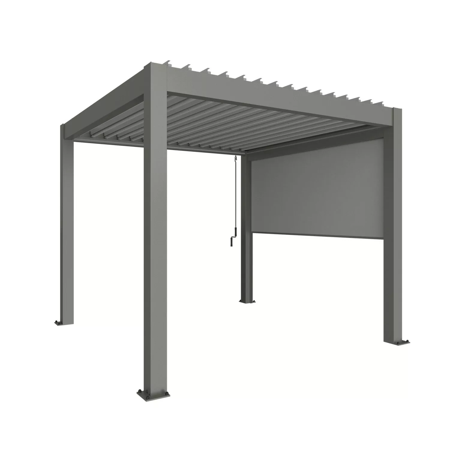 Biohort Sonnenschutzrollo zu Pergola 10 x 235 x 272 cm Quarzgrau-Metallic günstig online kaufen