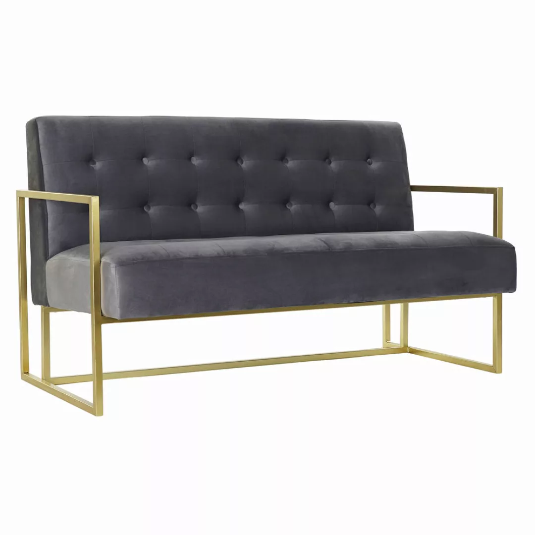 Sofa Dkd Home Decor Grau Polyester Metall Golden Glam (128 X 70 X 76 Cm) günstig online kaufen