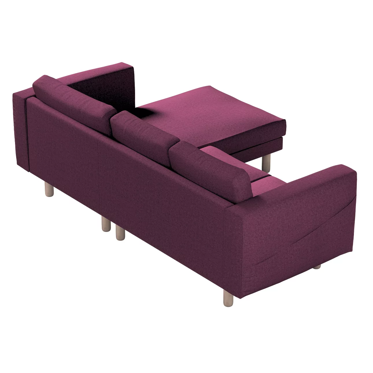 Bezug für Norsborg 3-Sitzer Sofa mit Recamiere, pflaumenviolett, Norsborg B günstig online kaufen