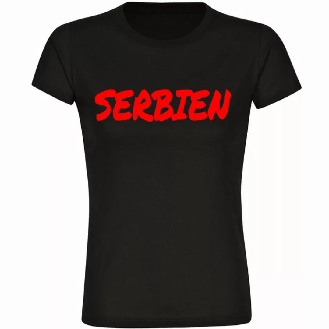 multifanshop T-Shirt Damen Serbien - Textmarker - Frauen günstig online kaufen