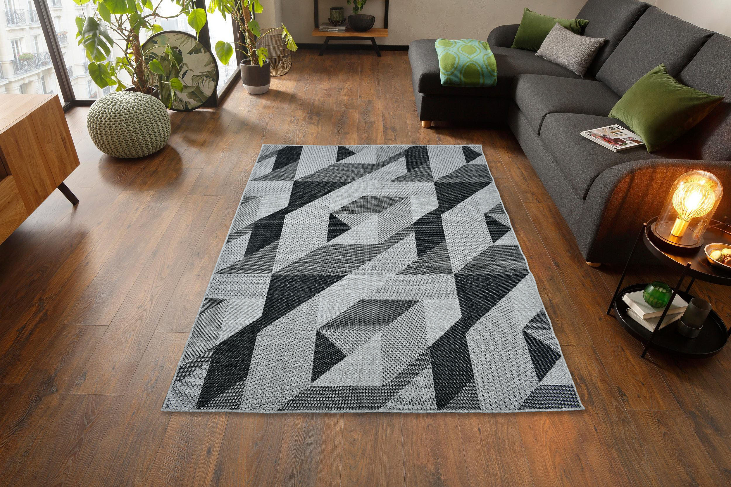 Home affaire Teppich »Borfin«, rechteckig, mit geometrischem Muster, schmut günstig online kaufen