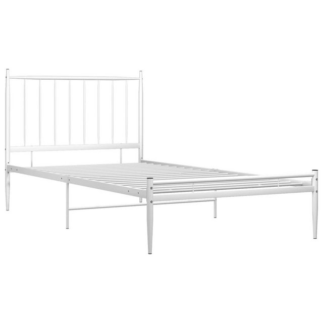 furnicato Bettgestell Bett Weiß Metall 90x200 cm (1-tlg) günstig online kaufen