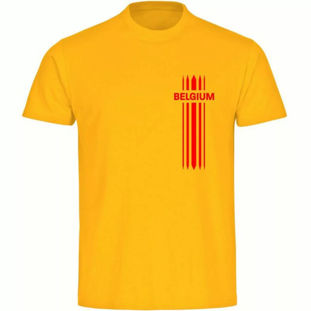 multifanshop T-Shirt Herren Belgium - Streifen - Männer günstig online kaufen