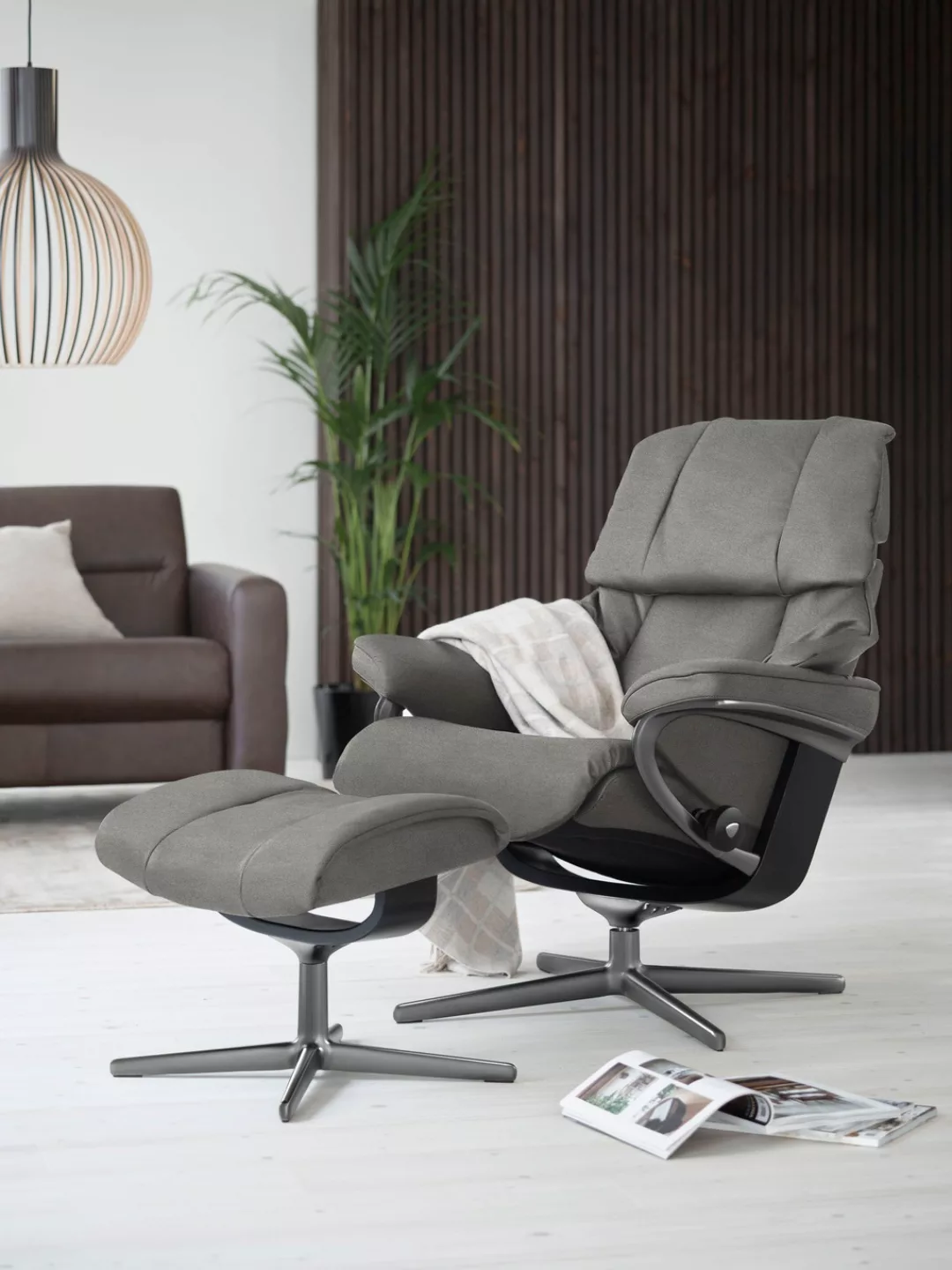 Stressless Fußhocker "Reno", mit Cross Base, Größe S, M & L, Holzakzent Sch günstig online kaufen