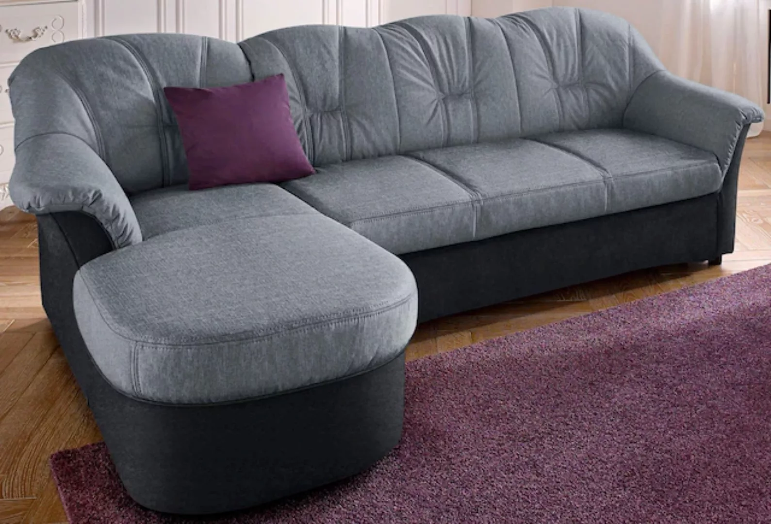 DOMO collection Ecksofa »Flores Schlafsofa, B/T/H: 233/142/86 cm, L-Form«, günstig online kaufen