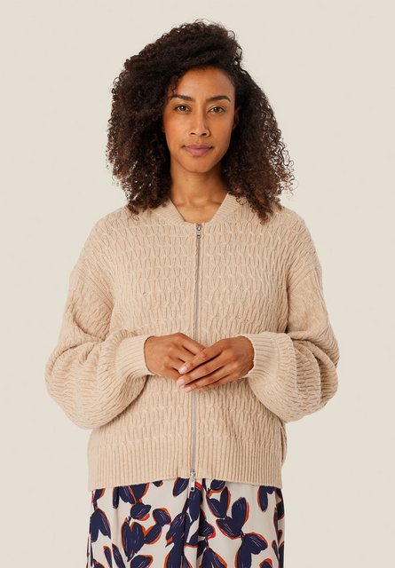 Masai Strickjacke MaLux Dekoratives Muster, Rippdetails, weiche Wollqualitä günstig online kaufen