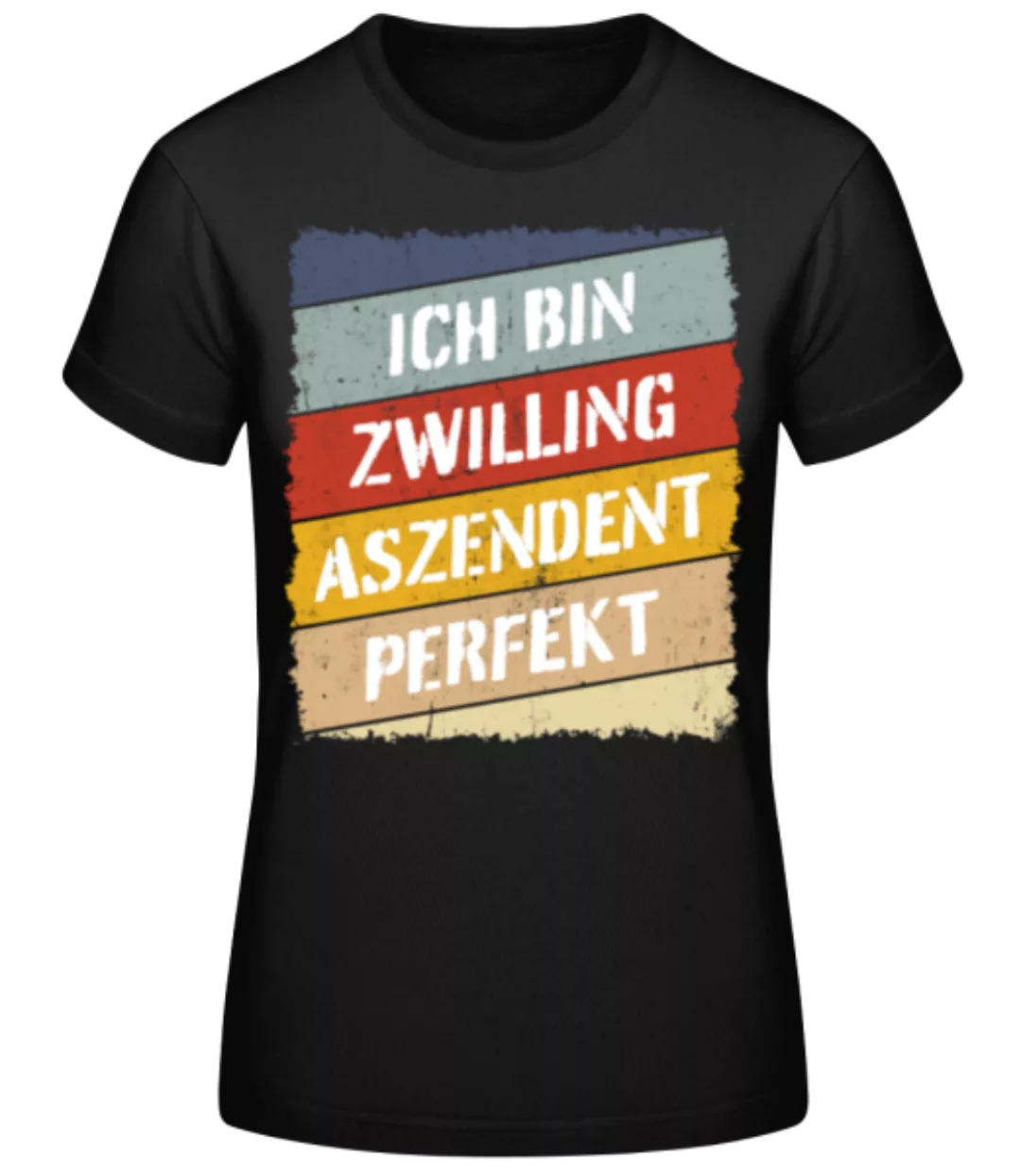 Zwilling Aszendent Perfekt Retro Stil · Frauen Basic T-Shirt günstig online kaufen