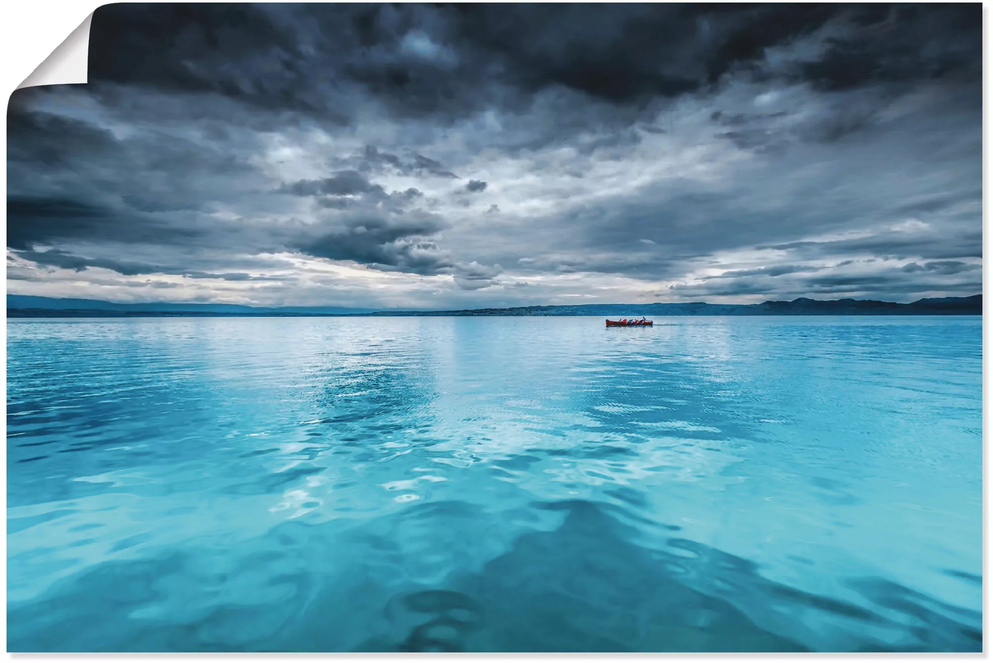 Artland Wandbild "Mystischer See mit Boot", Gewässer, (1 St.) günstig online kaufen