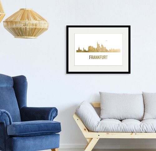 queence Bild »Frankfurt Skyline GOLD«, Städte, (1 St.) günstig online kaufen