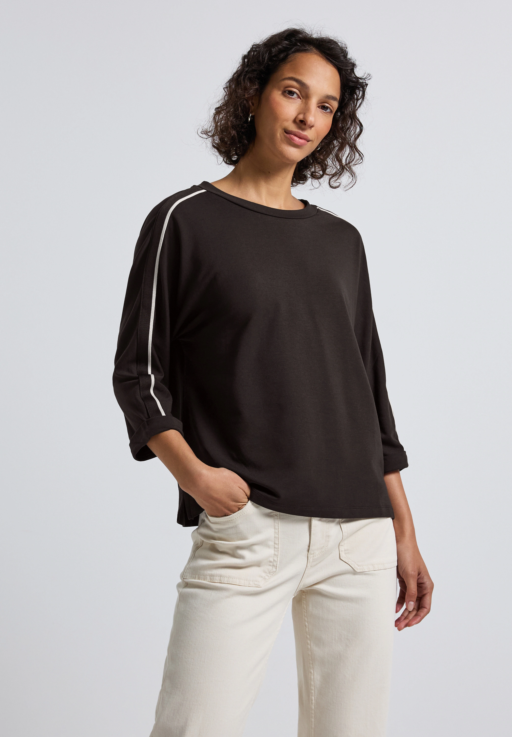 STREET ONE 3/4-Arm-Shirt, mit Galonstreifen günstig online kaufen