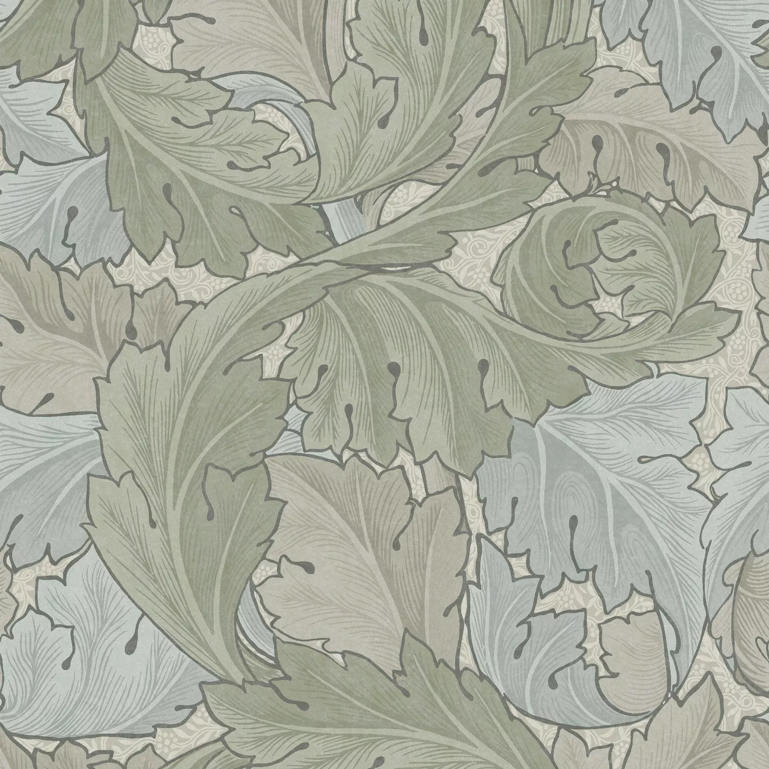 William Morris at Home Vliestapete Acanthus 10 m x 52 cm Mehrfarbig FSC® günstig online kaufen