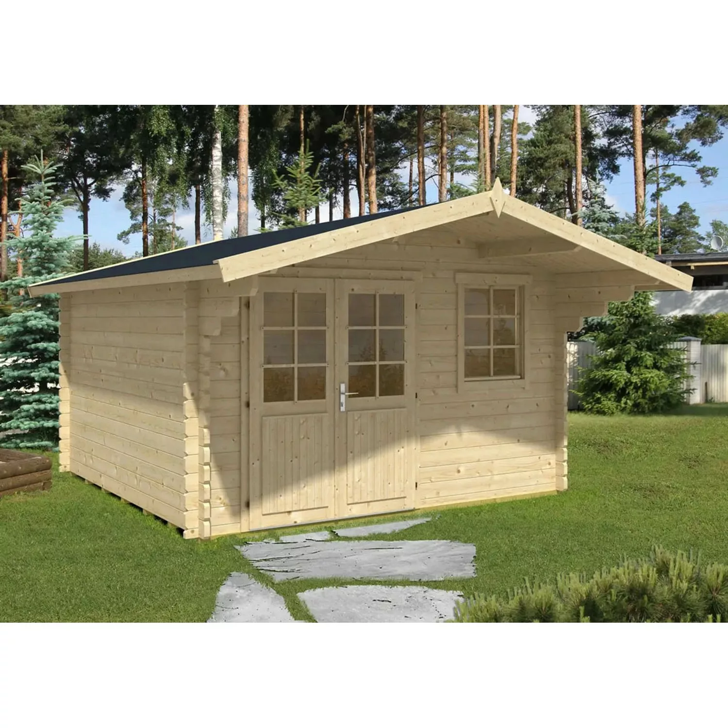 Alpholz Holz-Gartenhaus/Gerätehaus Satteldach Tauchimprägniert 920 cm x 500 günstig online kaufen
