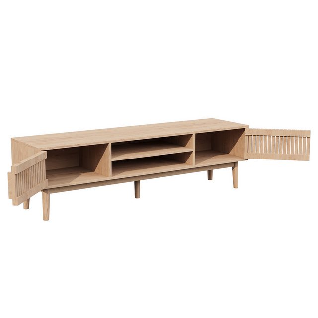 PXloue TV-Schrank TV-Konsolentisch mit echtem holzdesign,TV-Board für 58-Zo günstig online kaufen