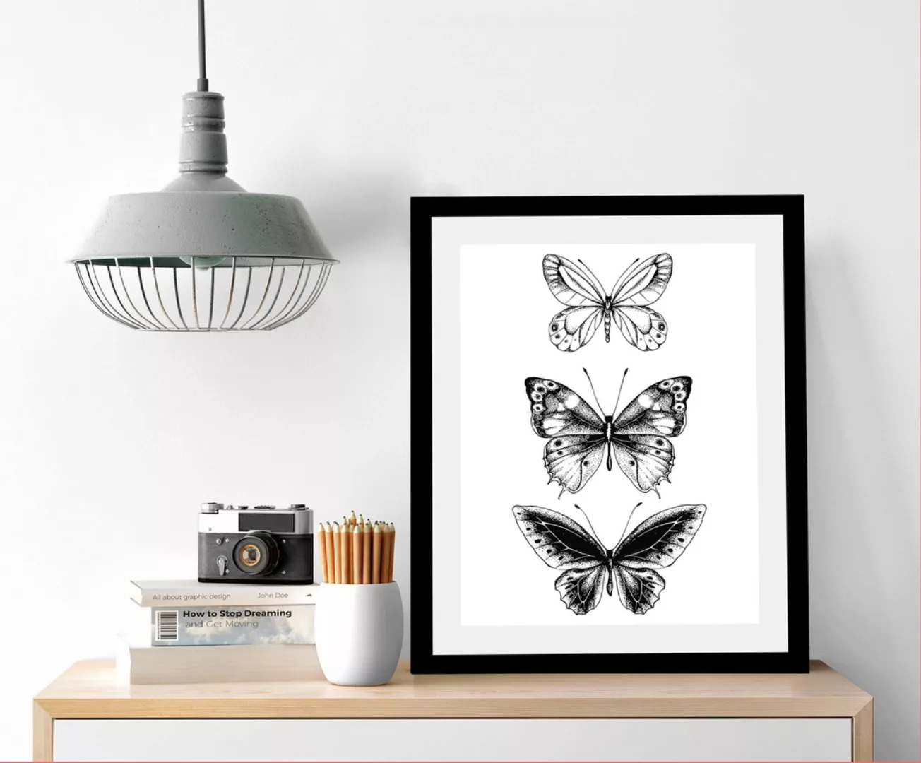 queence Bild »Schmetterlinge«, in 3 Größen, gerahmt günstig online kaufen