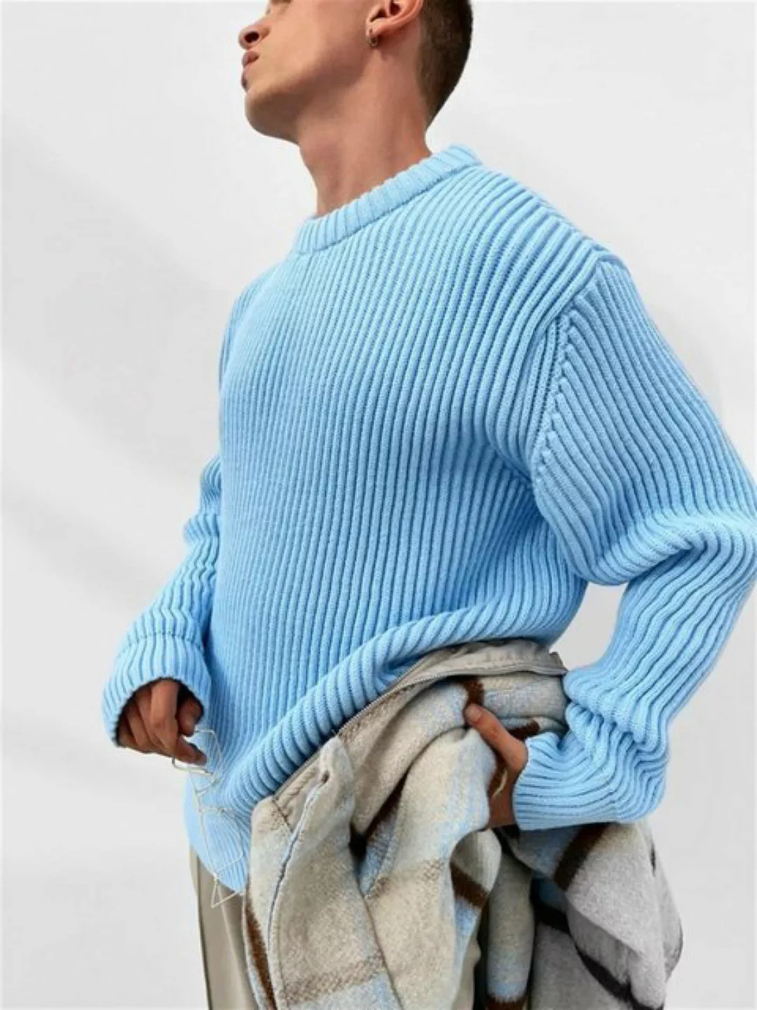 Abluka Sweatshirt OVERSIZED RIB KNIT SWEATER günstig online kaufen
