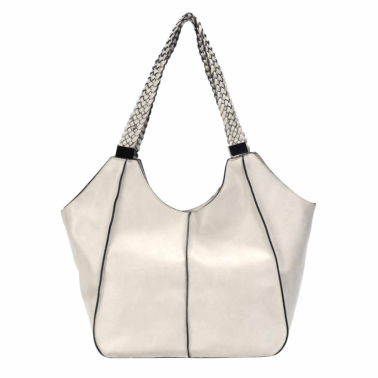 ITALYSHOP24 Schultertasche Damen XXL FLECHTOPTIK Hand-Tasche günstig online kaufen