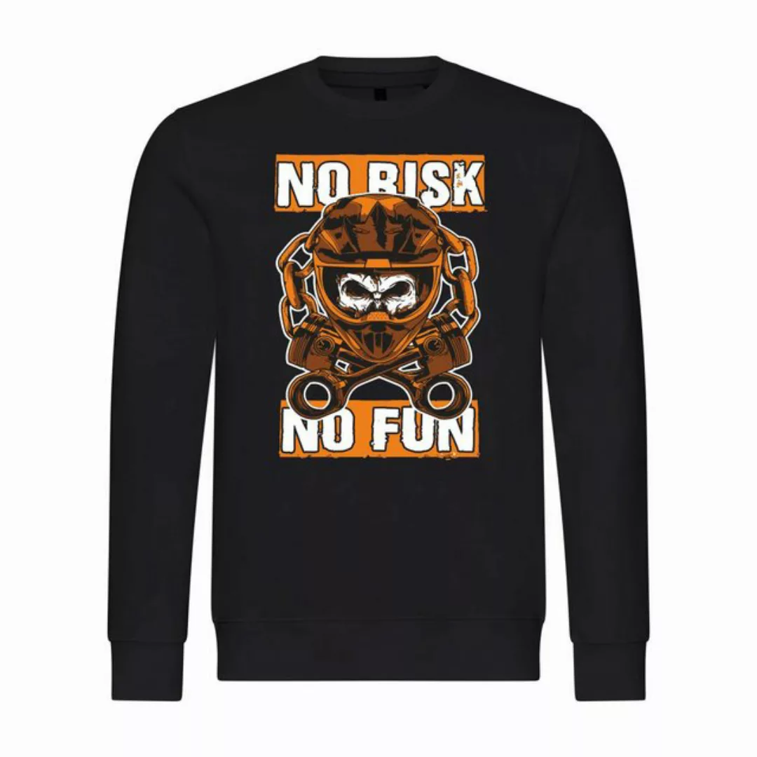 deinshirt Rundhalspullover Herren Pullover No risk no fun Mit Print Motiv, günstig online kaufen