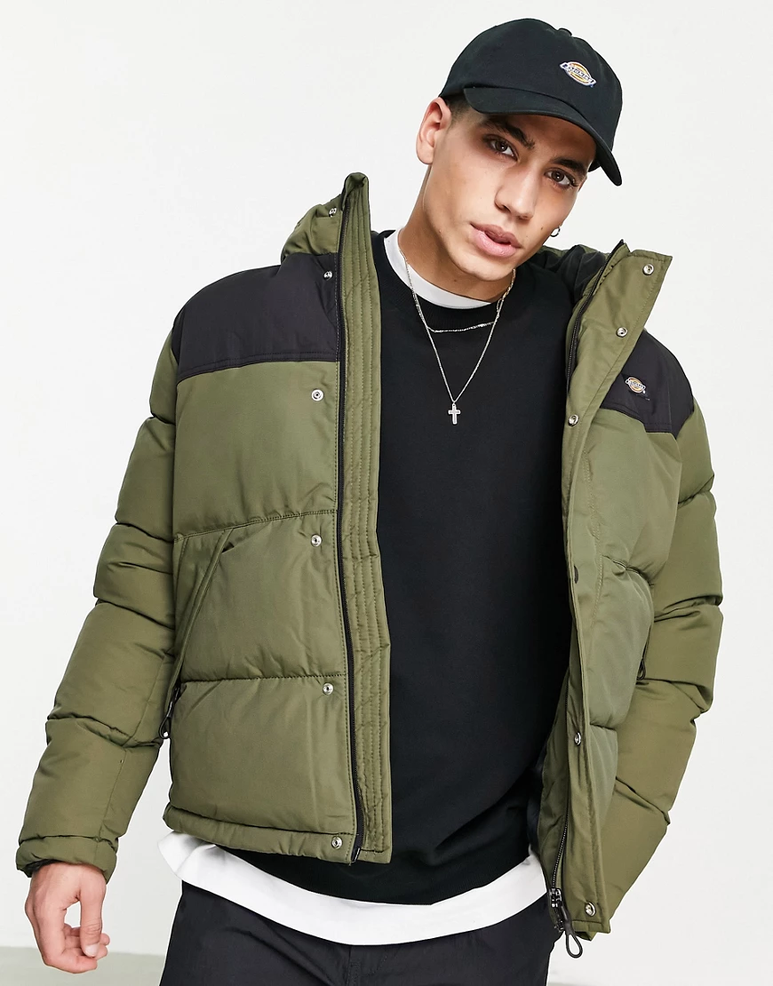 Dickies – Glacier View – Steppjacke in Military-Grün günstig online kaufen