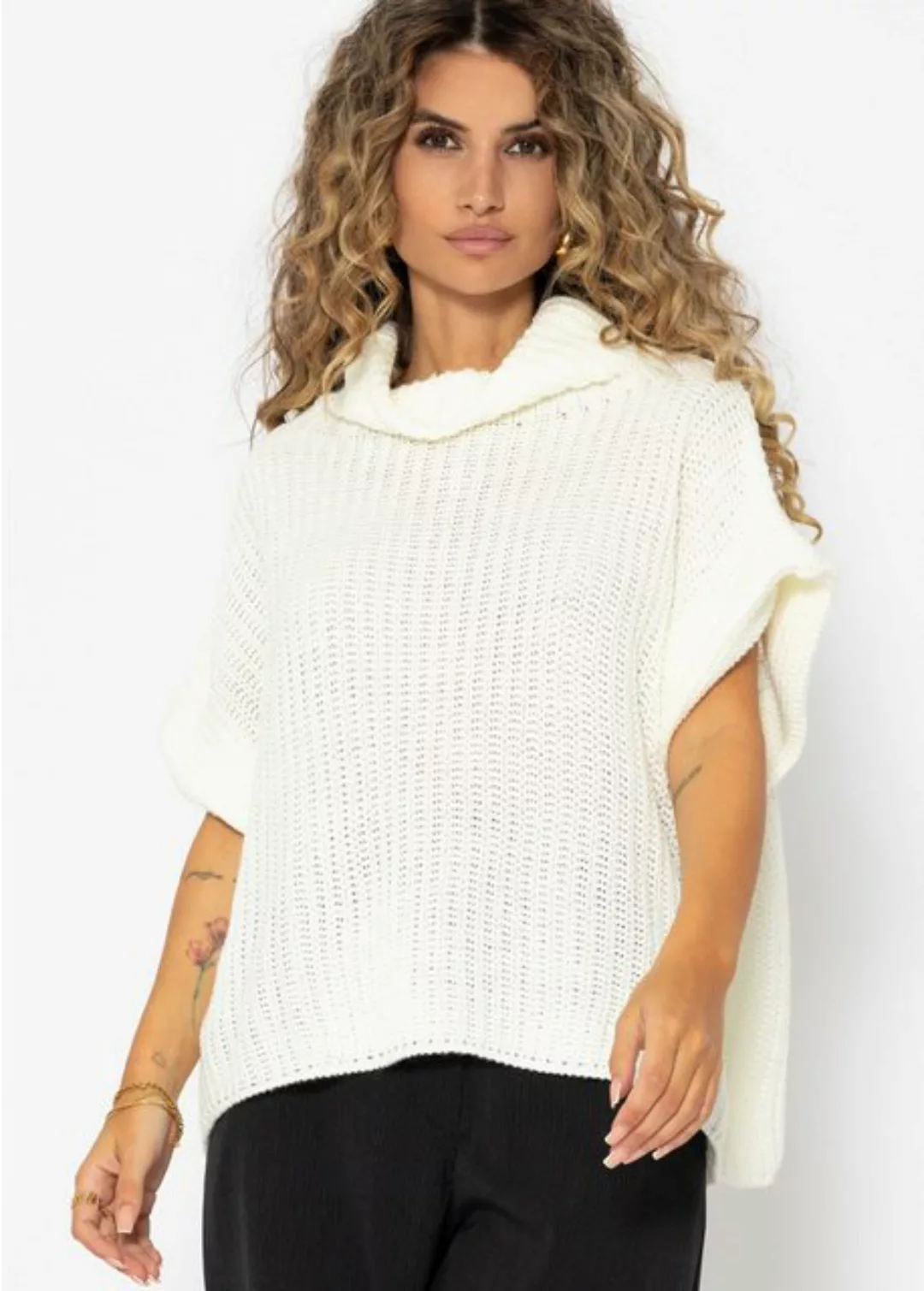 SASSYCLASSY Pullunder Oversize Pullunder Damen mit Turtleneck günstig online kaufen