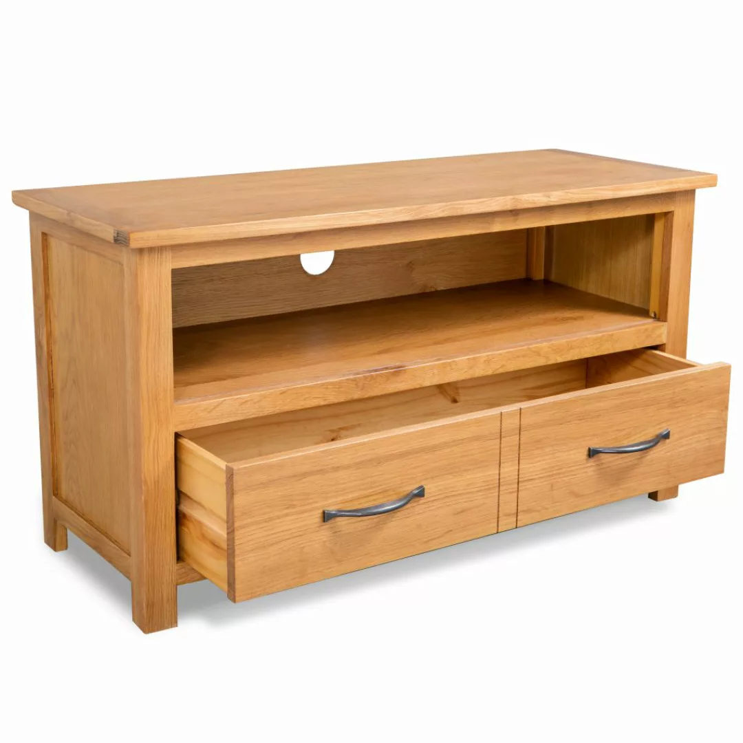 Tv-schrank 90x35x48 Cm Massivholz Eiche günstig online kaufen