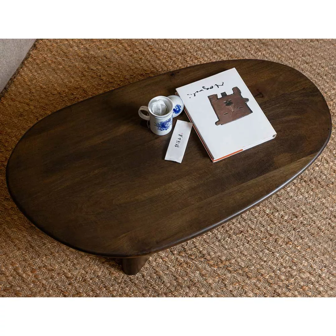 Wohnzimmer Tisch Walnussbraun in modernem Design 110 cm breit günstig online kaufen