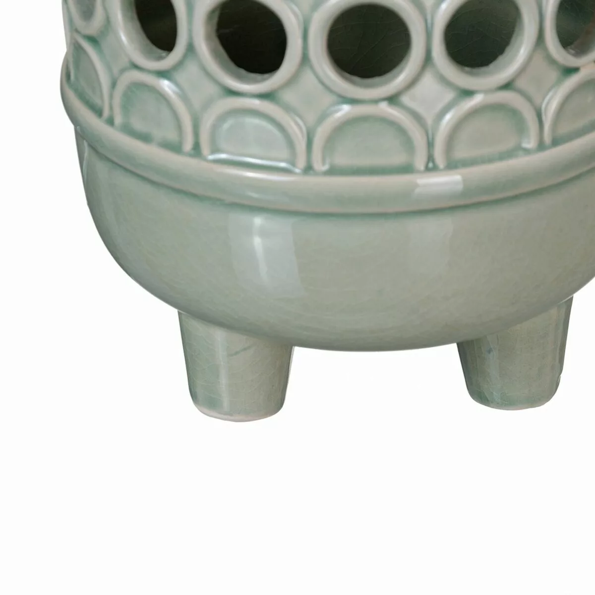 Vase 14,5 X 14,5 X 21 Cm Aus Keramik Grün günstig online kaufen