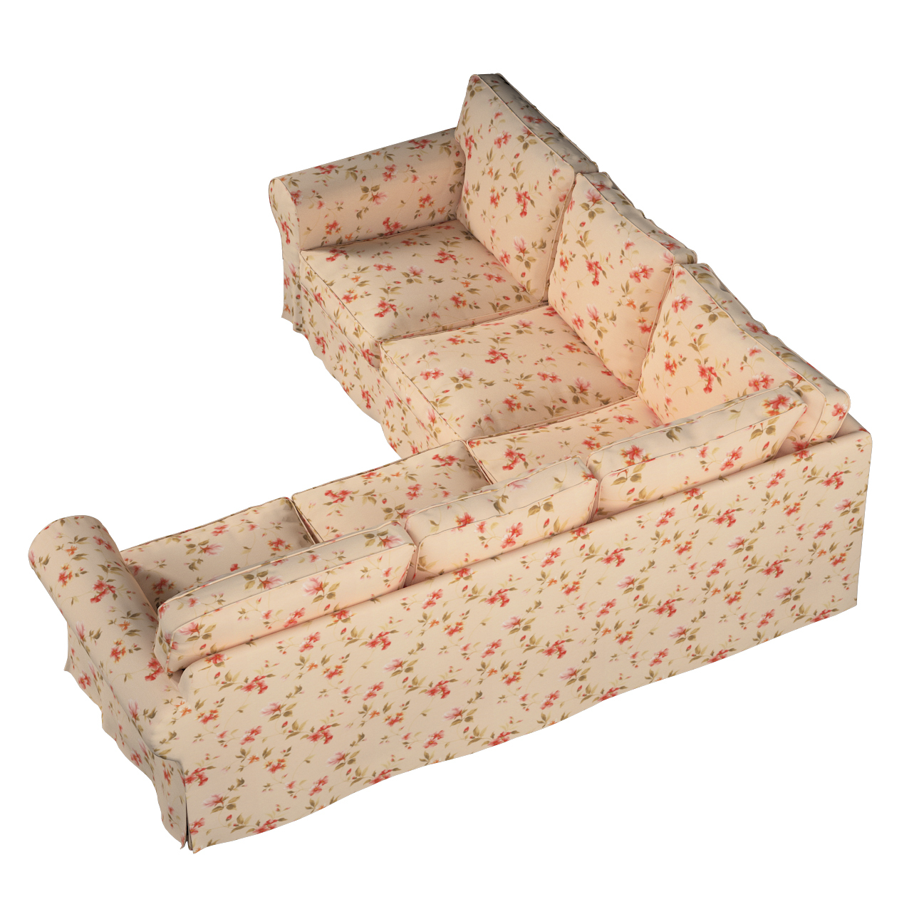 Bezug für Ektorp Ecksofa, creme-rosa, Sofahusse für Ektorp Ecksofa, Londres günstig online kaufen