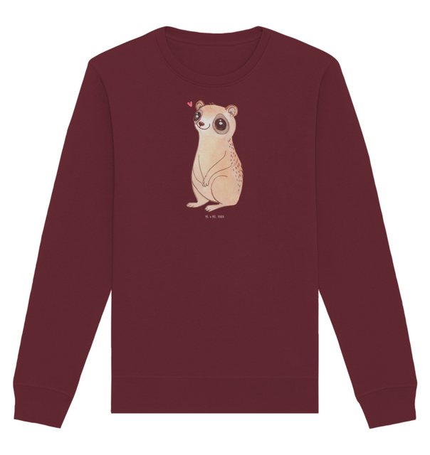 Mr. & Mrs. Panda Longpullover Größe M Plumplori Glücklich - Burgundy - Gesc günstig online kaufen