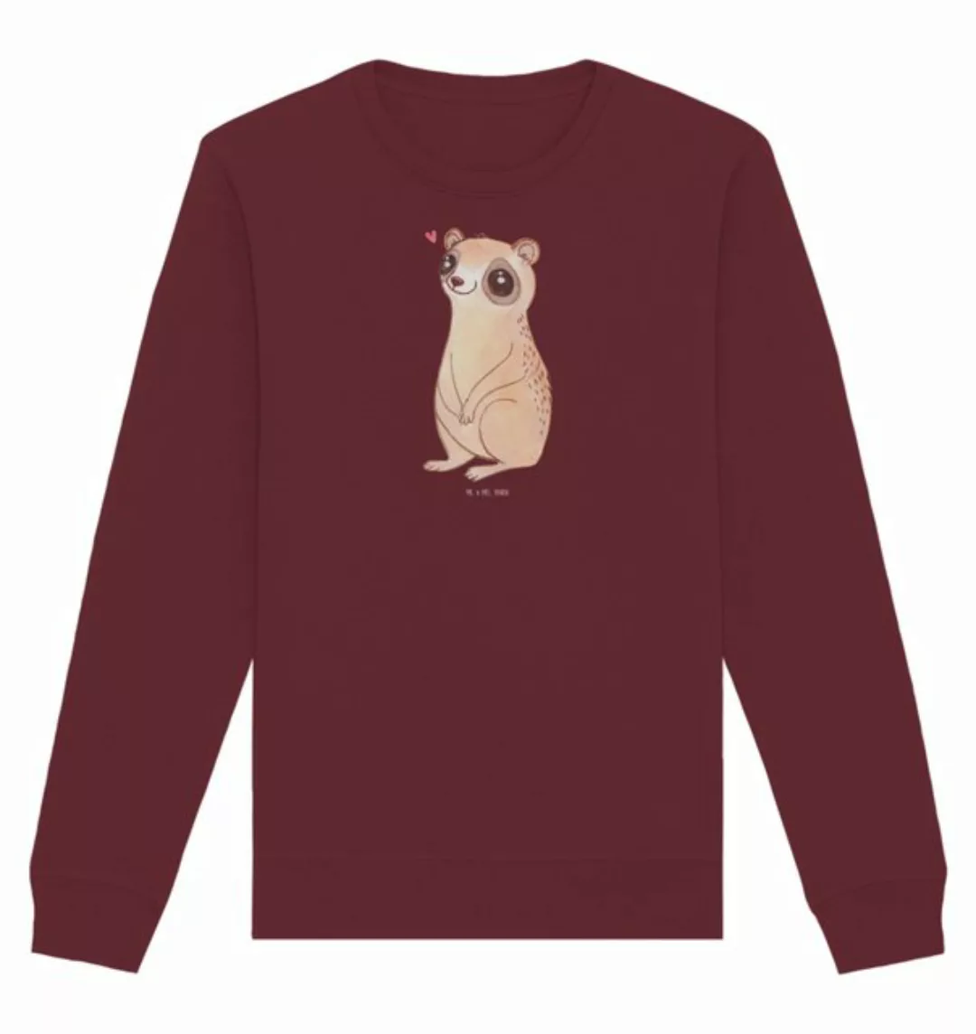 Mr. & Mrs. Panda Longpullover Größe S Plumplori Glücklich - Burgundy - Gesc günstig online kaufen