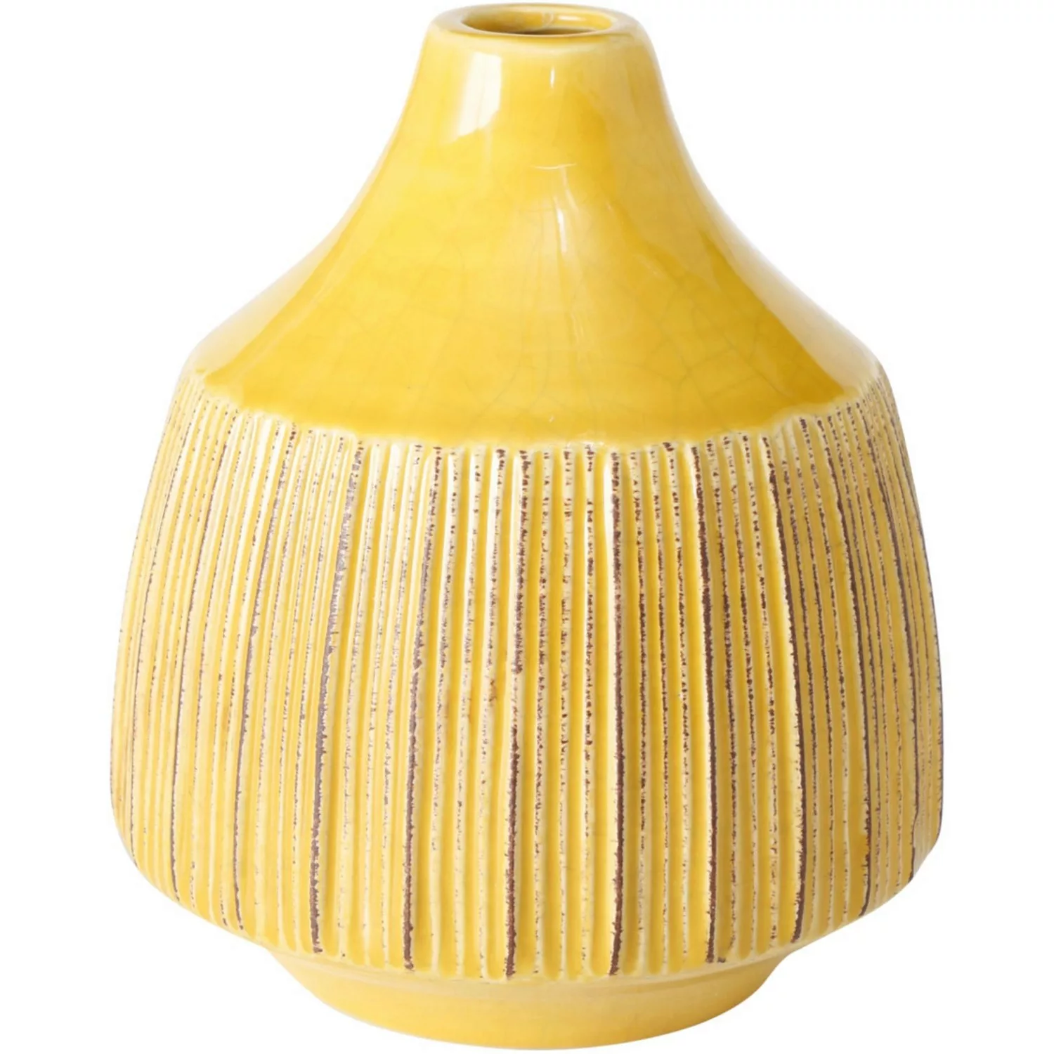Boltze Vase Menos 14 cm x Ø 12 cm Gelb günstig online kaufen