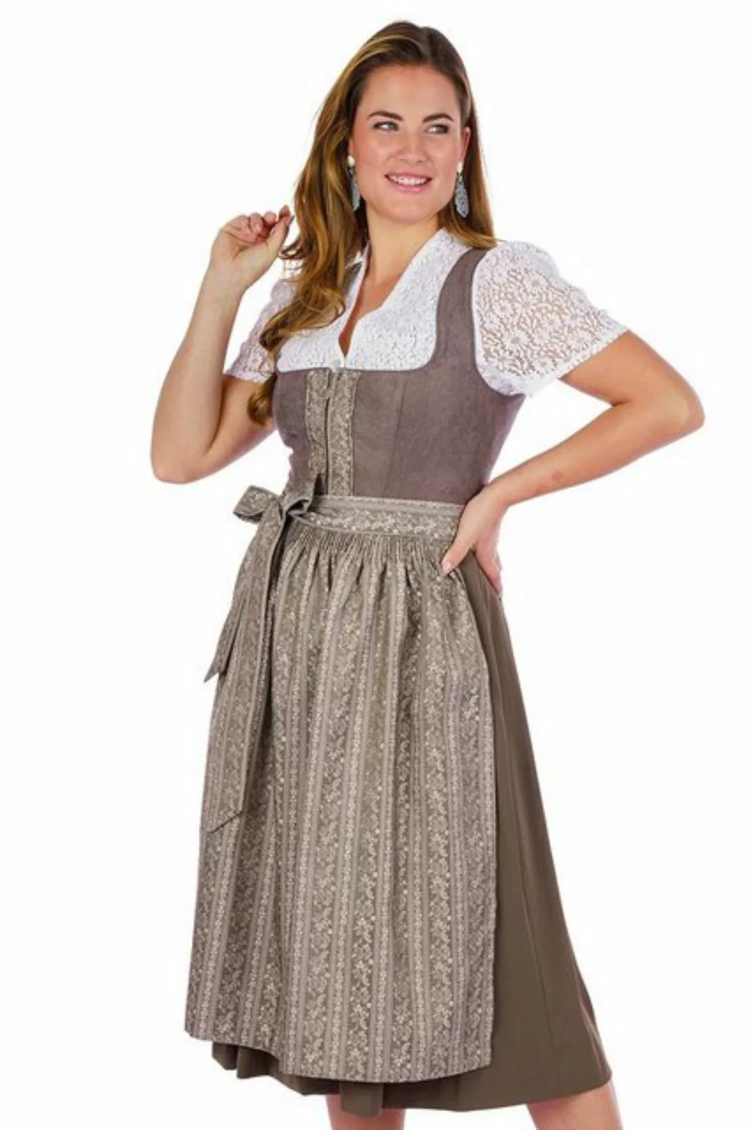 Spieth & Wensky Dirndl Cord Dirndl 2tlg. - ASMARA - taupe/nuss günstig online kaufen