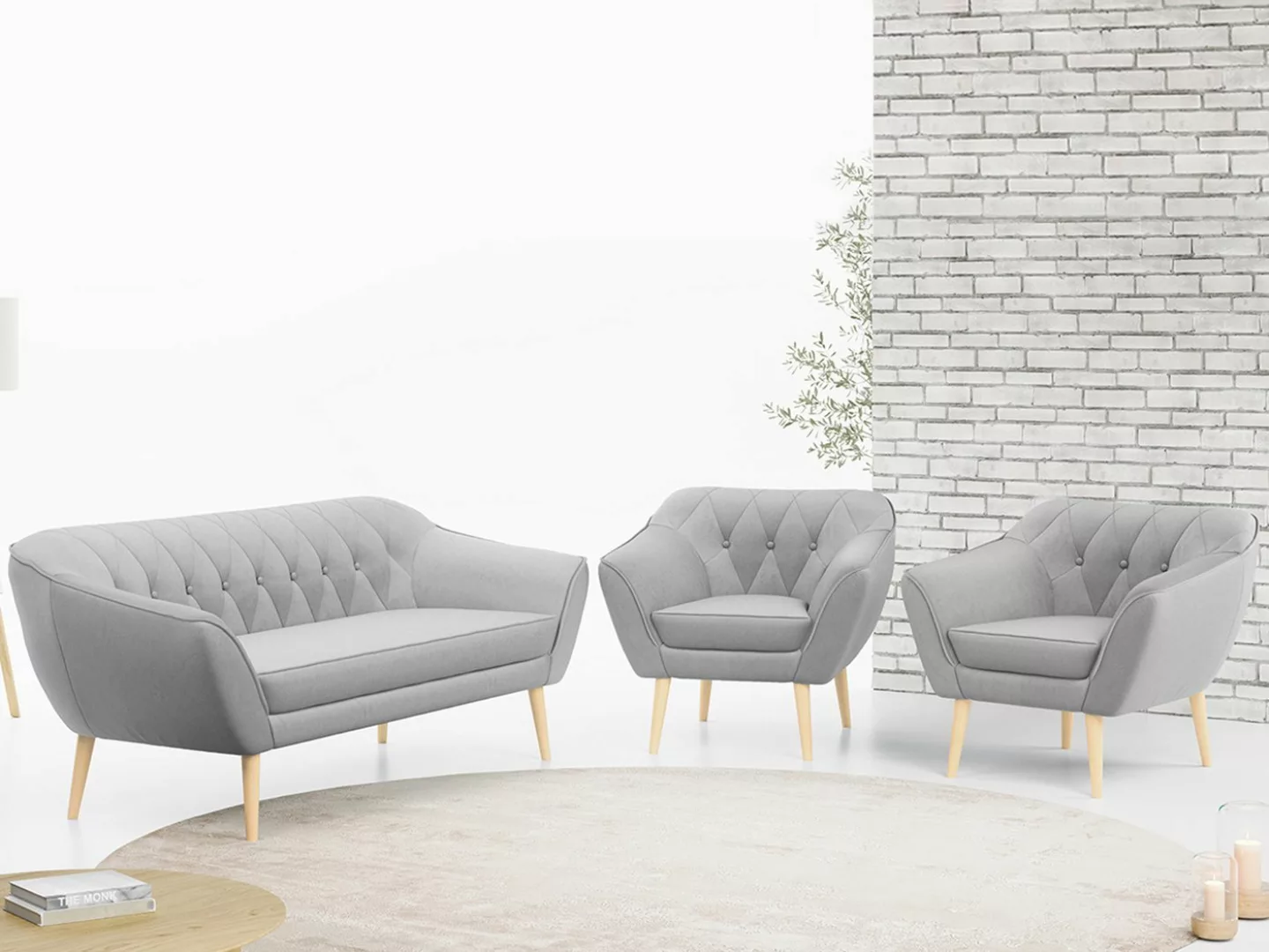 MKS MÖBEL Sofa PIRS 3 1 1, mit Relaxfunktion, Moderne Sofa Set, Skandinavis günstig online kaufen