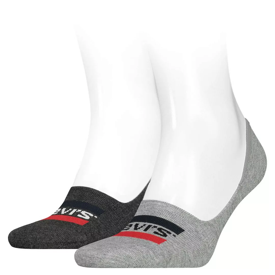 Levi´s ® Rise Logo Low Socken 2 Paare EU 39-42 Middle Grey Melange / Anthra günstig online kaufen
