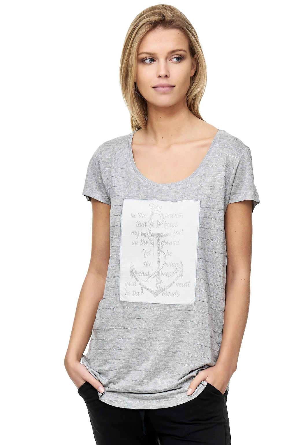 Decay T-Shirt, mit maritimem Anker-Print günstig online kaufen