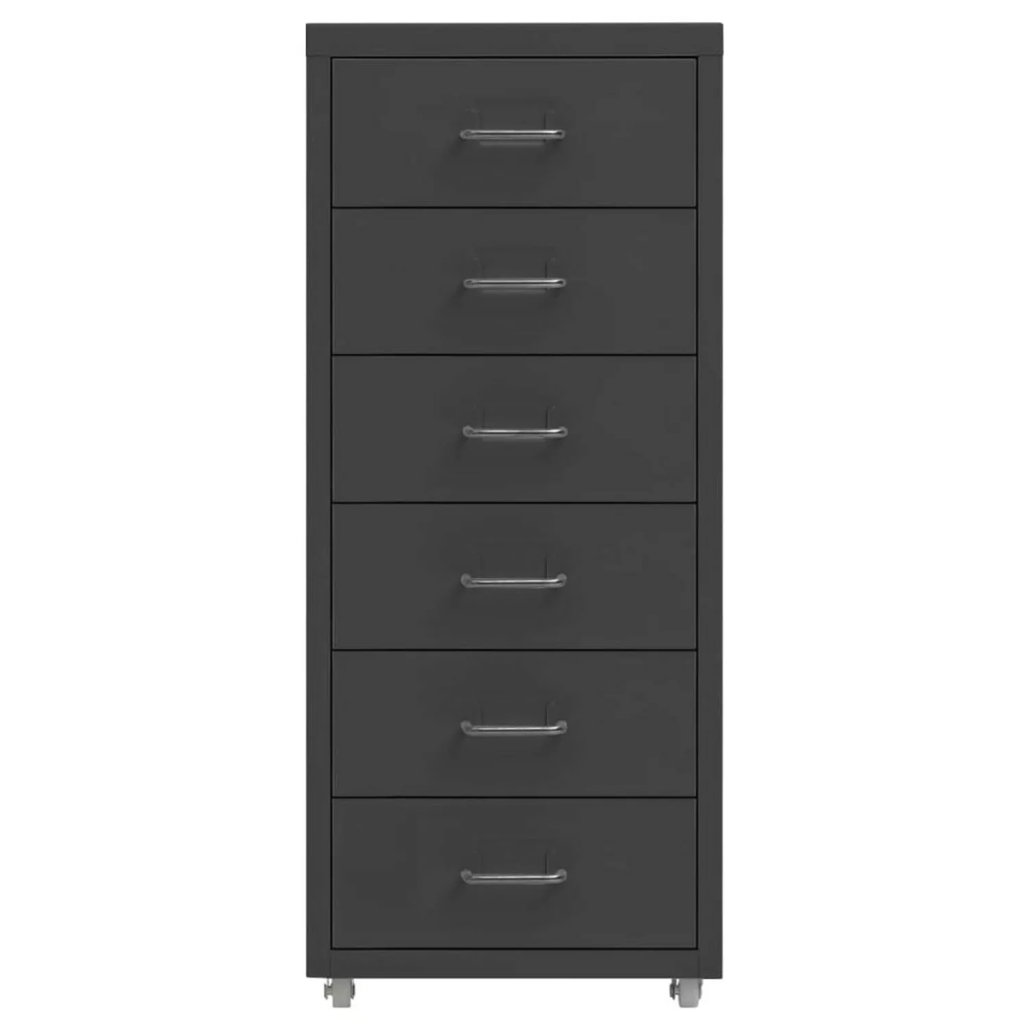 vidaXL Aktenschrank Aktenschrank mit Rollen Anthrazit 28x41x69 cm Metall günstig online kaufen