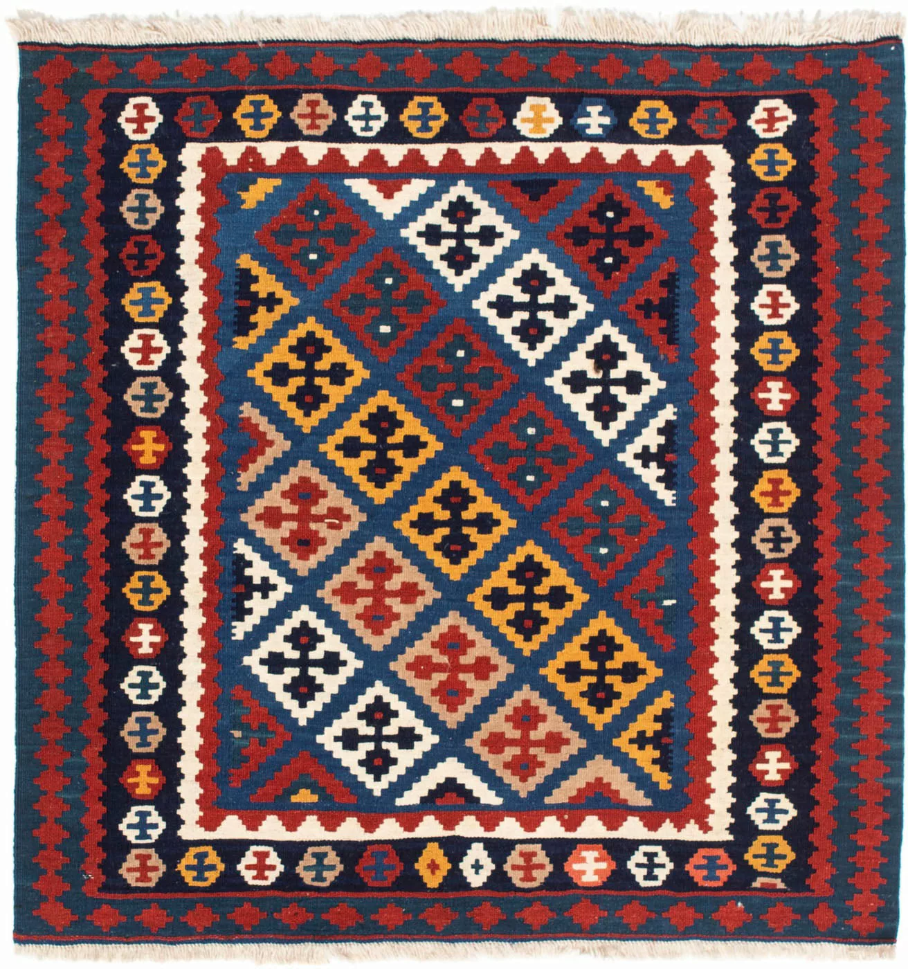 morgenland Wollteppich »Kelim - Oriental quadratisch - 104 x 103 cm - dunke günstig online kaufen