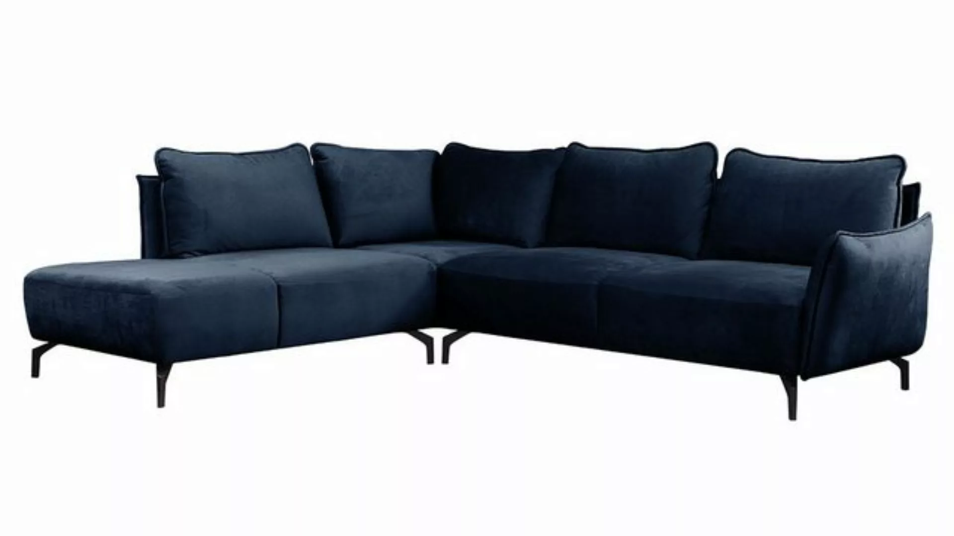 MIRJAN24 Ecksofa Bella, 5 große Kissen, Metallfüße - H: 16 cm, Rückenlehne günstig online kaufen