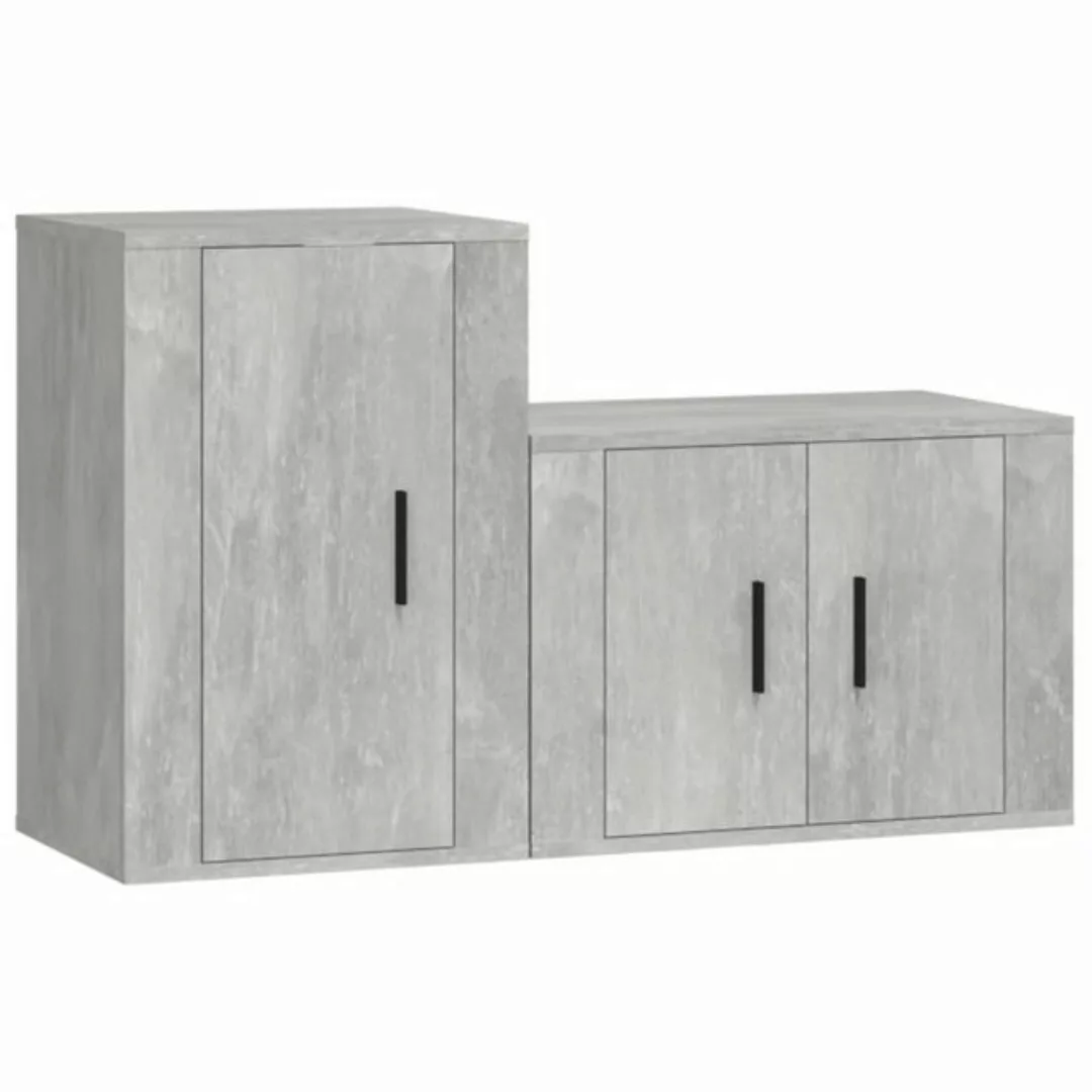 Vidaxl 2-tlg. Tv-schrank-set Betongrau Holzwerkstoff günstig online kaufen