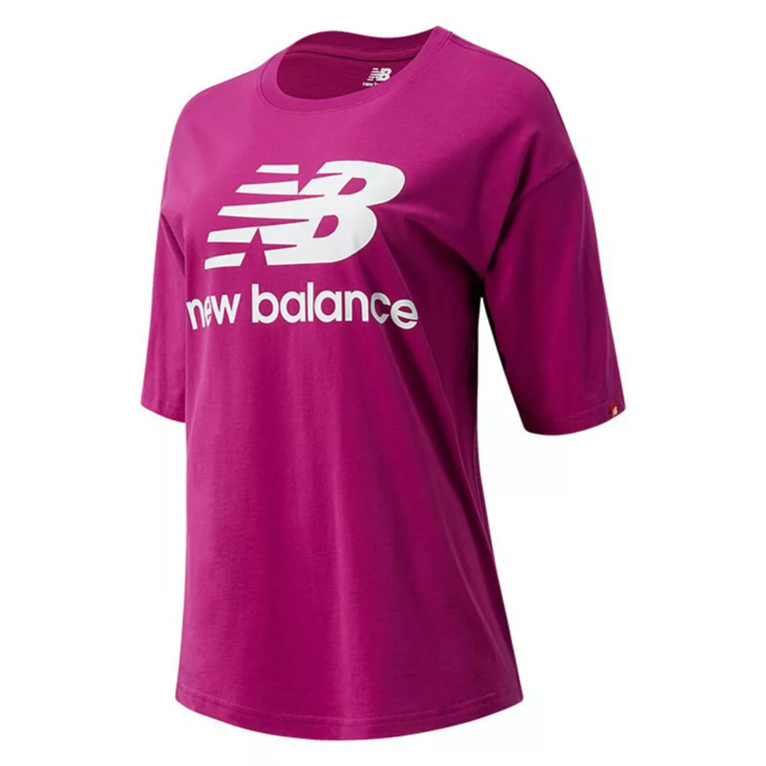 New Balance Essentials Stacked Logo Kurzarm T-shirt S Jewel günstig online kaufen