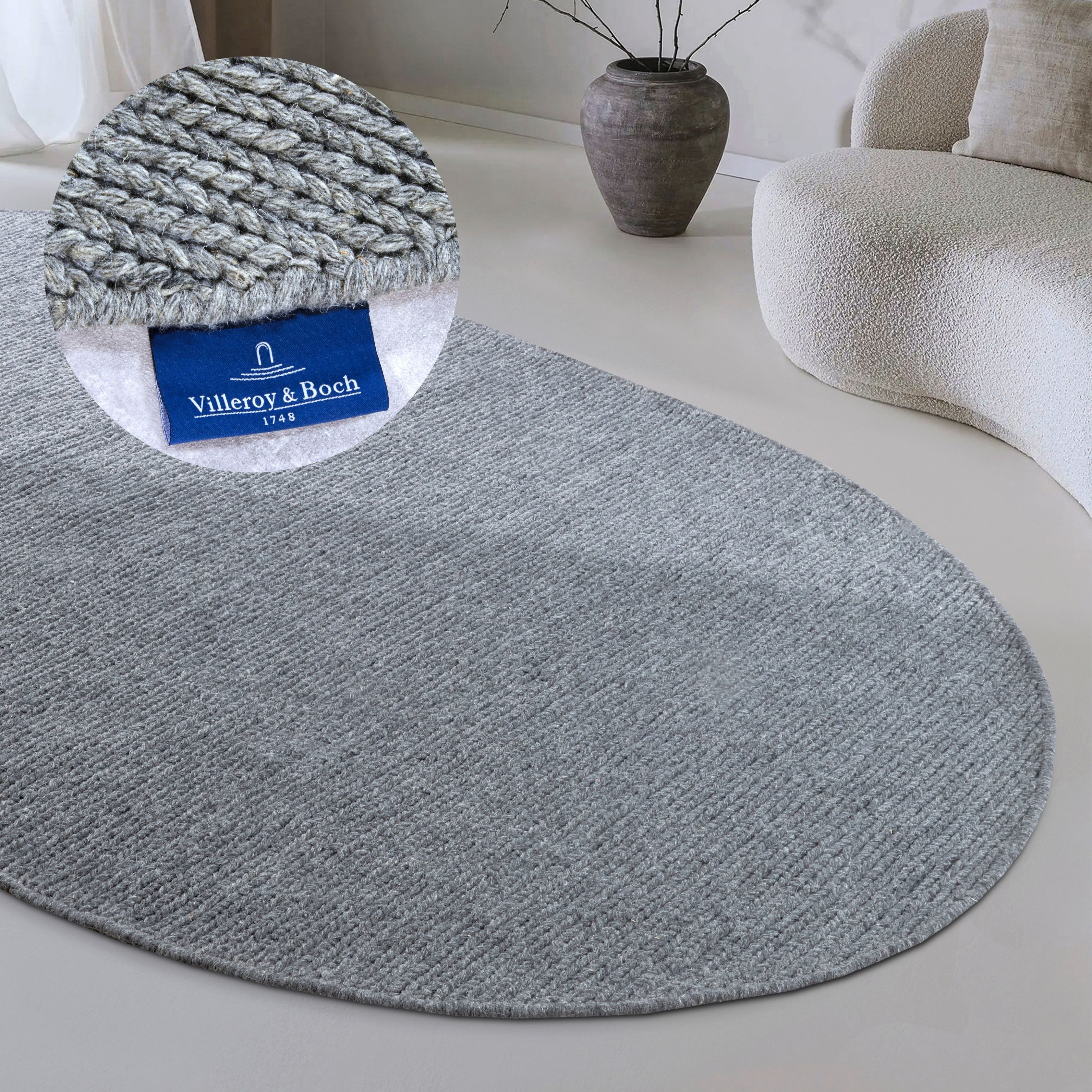 Villeroy & Boch Wollteppich »Francois«, rechteckig, 7 mm Höhe, in rund, ova günstig online kaufen