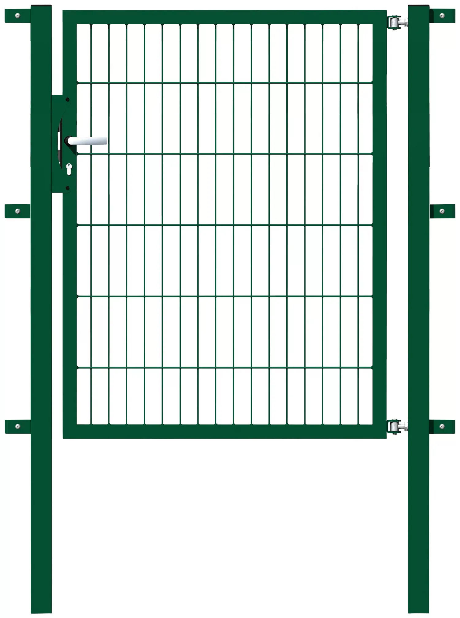 Metallzaun Einzeltor für Doppelstabmatte Grün z. Einbetonieren 140 cm x 150 günstig online kaufen